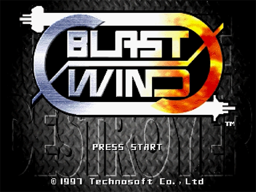 Blast Wind title screen for Sega Saturn